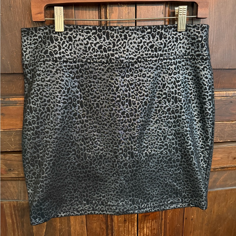 Forever 21 Silver Gray Mini Pencil Skirt Night Out